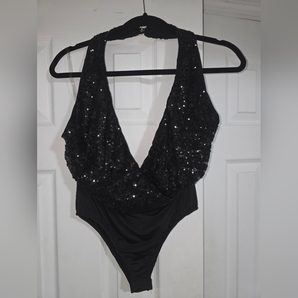 Shinestar NYE-Fit 💕 | Black Sequin Bodysuit 🔥